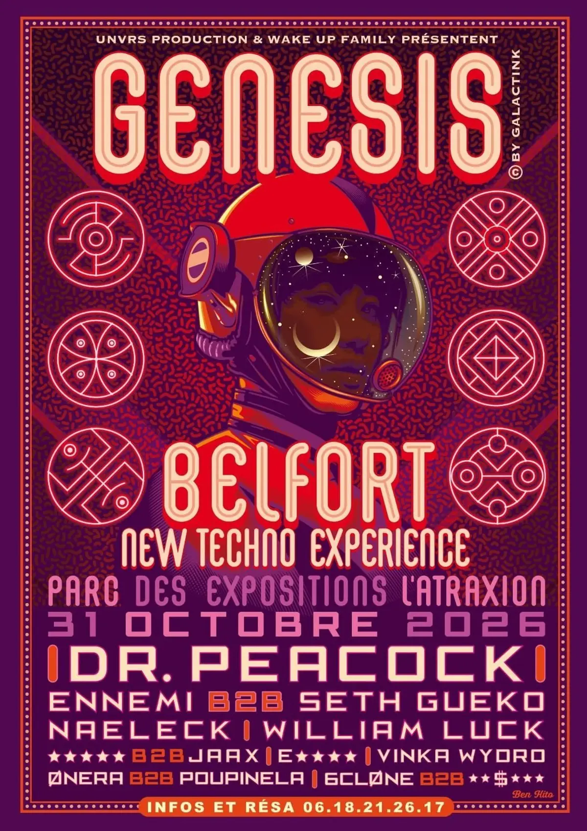 Genesis Techno Festival 2026 à Belfort : Dr. Peacock et Naeleck pour Halloween