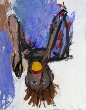 Georg Baselitz, Orangenesser IV, 1981 - Huile et dÃ©trempe sur toile, 146 x 114 cm, MÃ¼nchen, Pinakothek der Moderne, Â© Georg Baselitz, 2018