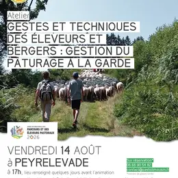 Gestes et techniques des éleveurs et bergers : gestion du pâturage à la garde