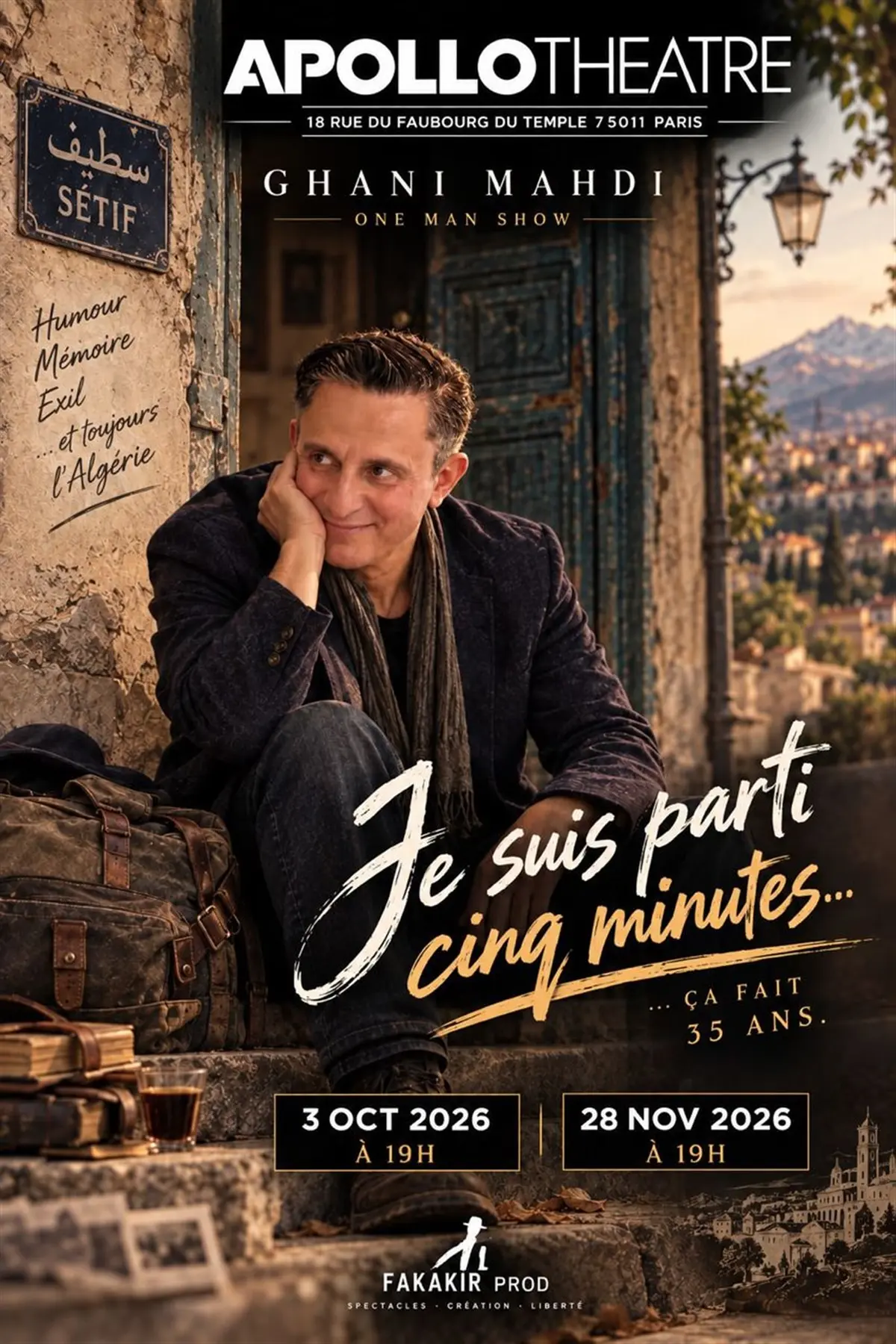 Ghani Mahdi dans Je suis parti cinq minutes... ça fait 35 ans