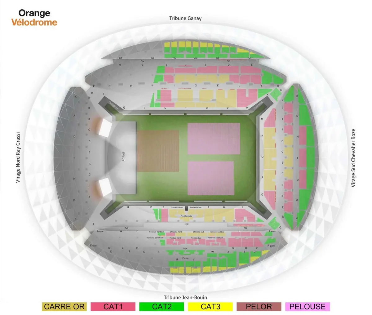 Le plan du Vélodrome pour le concert de Gims en 2027