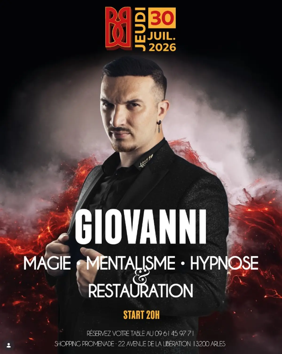 Giovanni – Soirée Magie, Mentalisme & Hypnose