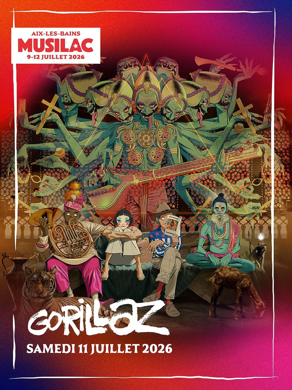 Gorillaz est la 5e tête d'affiche révélée par le festival Musilac pour 2026