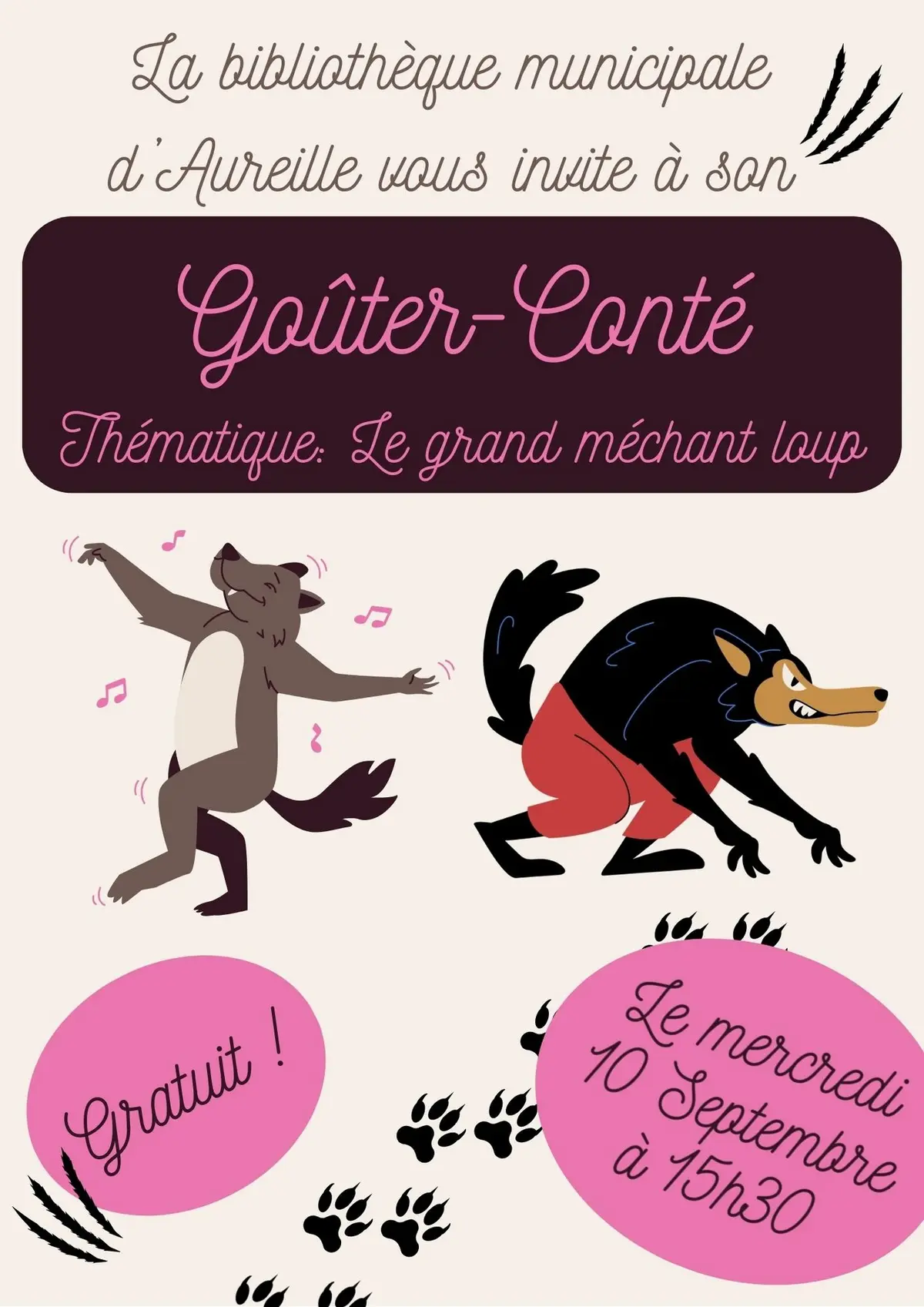 Goûter & conte à la bibliothèque d'Aureille