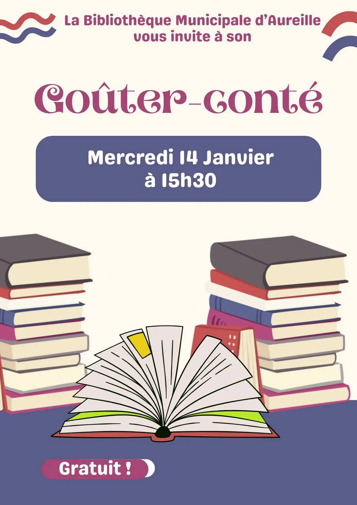 Goûter & conte à la bibliothèque d'Aureille