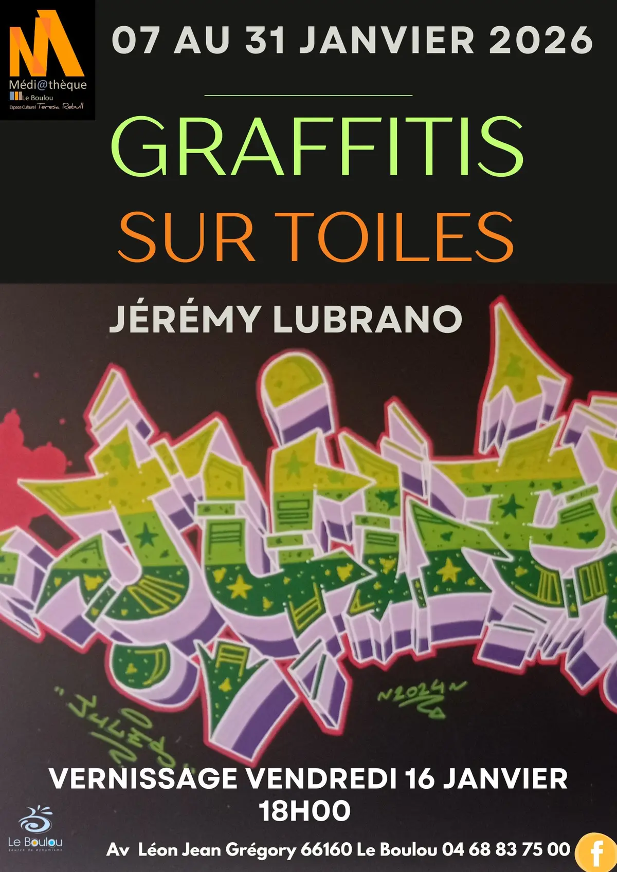 Graffitis Sur Toiles De Jeremy Lubrano