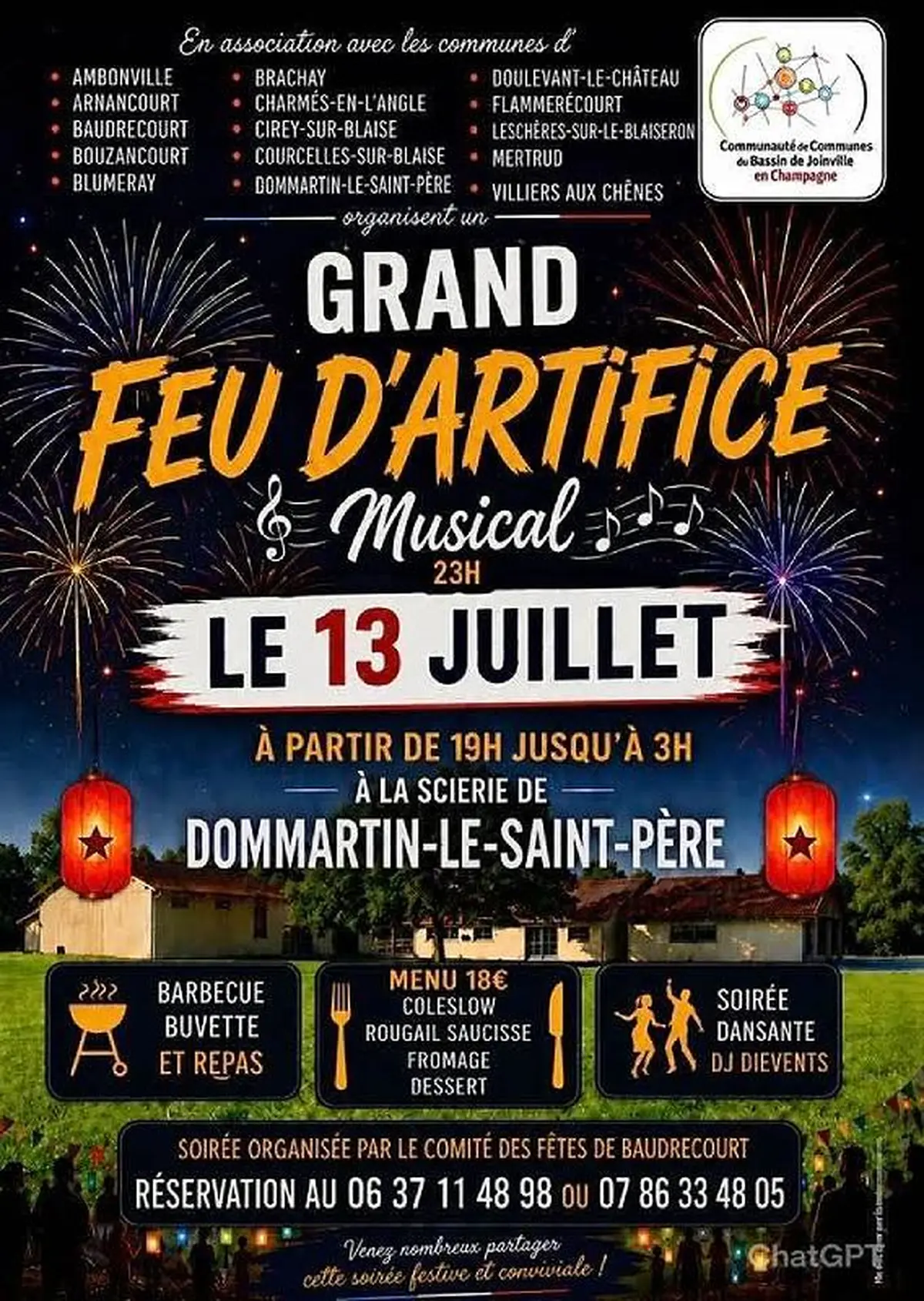 Grand feu d'artifice musical