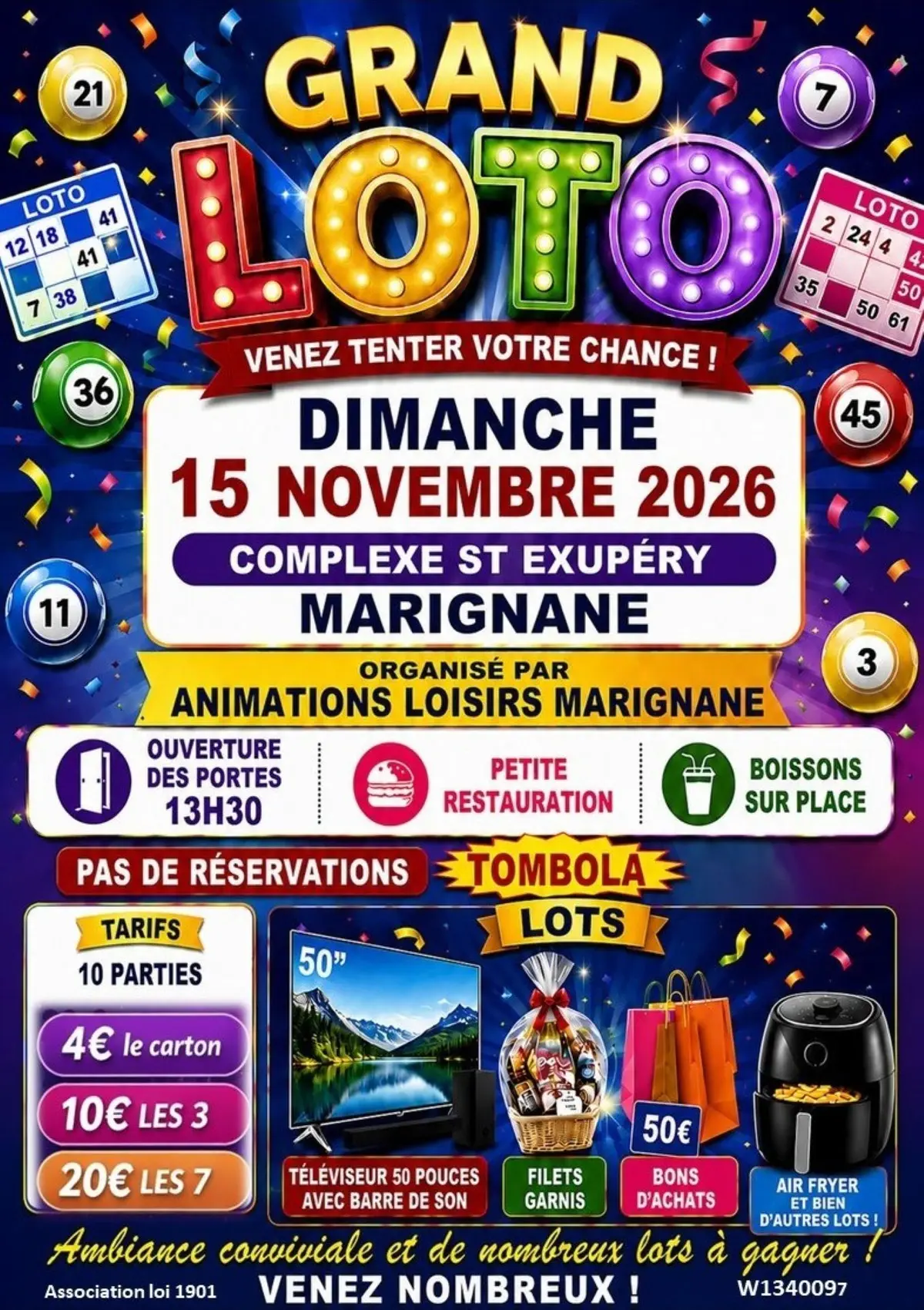 Grand loto de l'association ALM