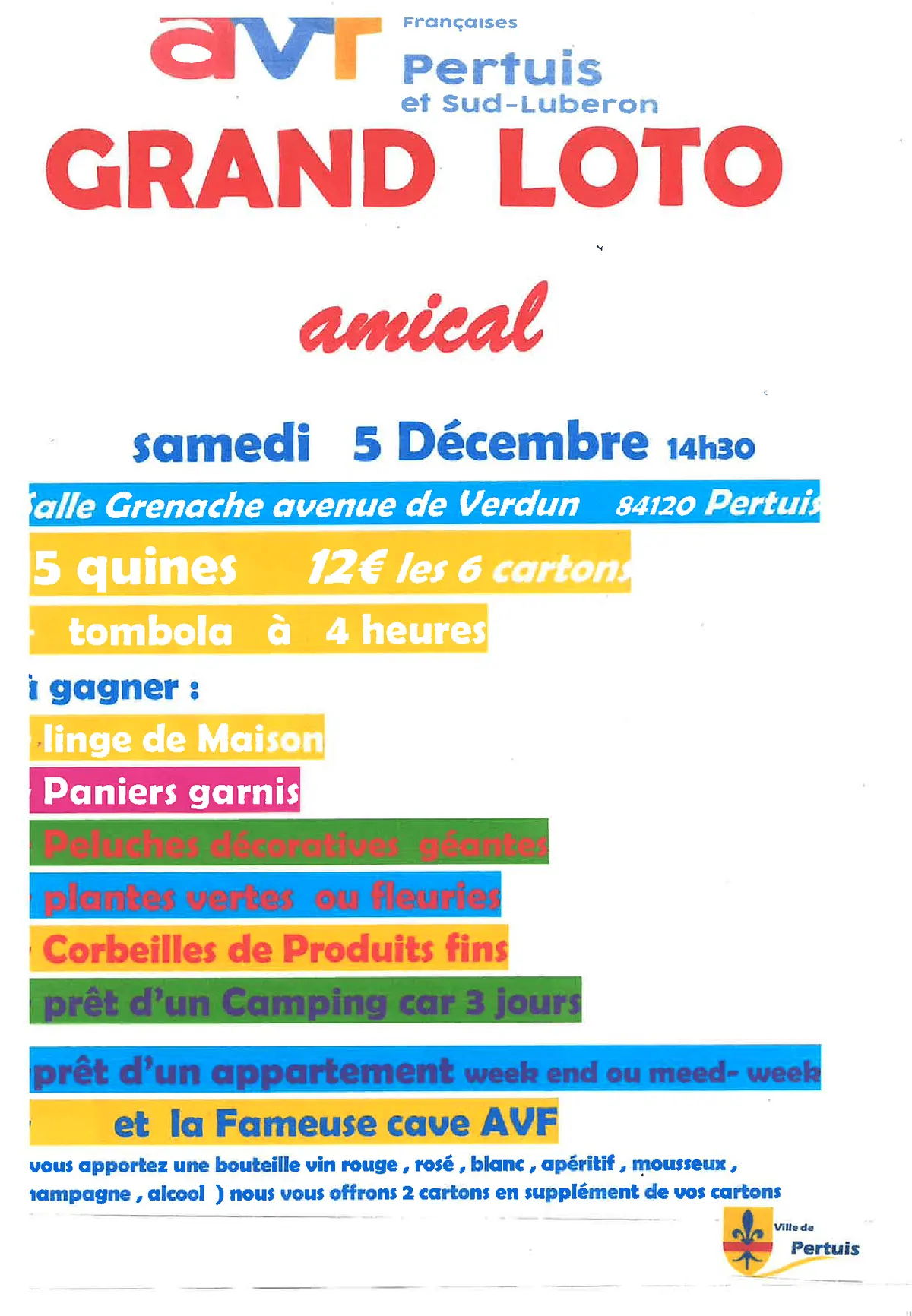 Grand loto des AVF Pertuis