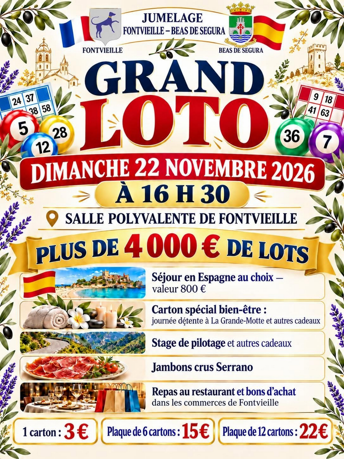 Grand Loto organisé par l'Association Béas de Segura