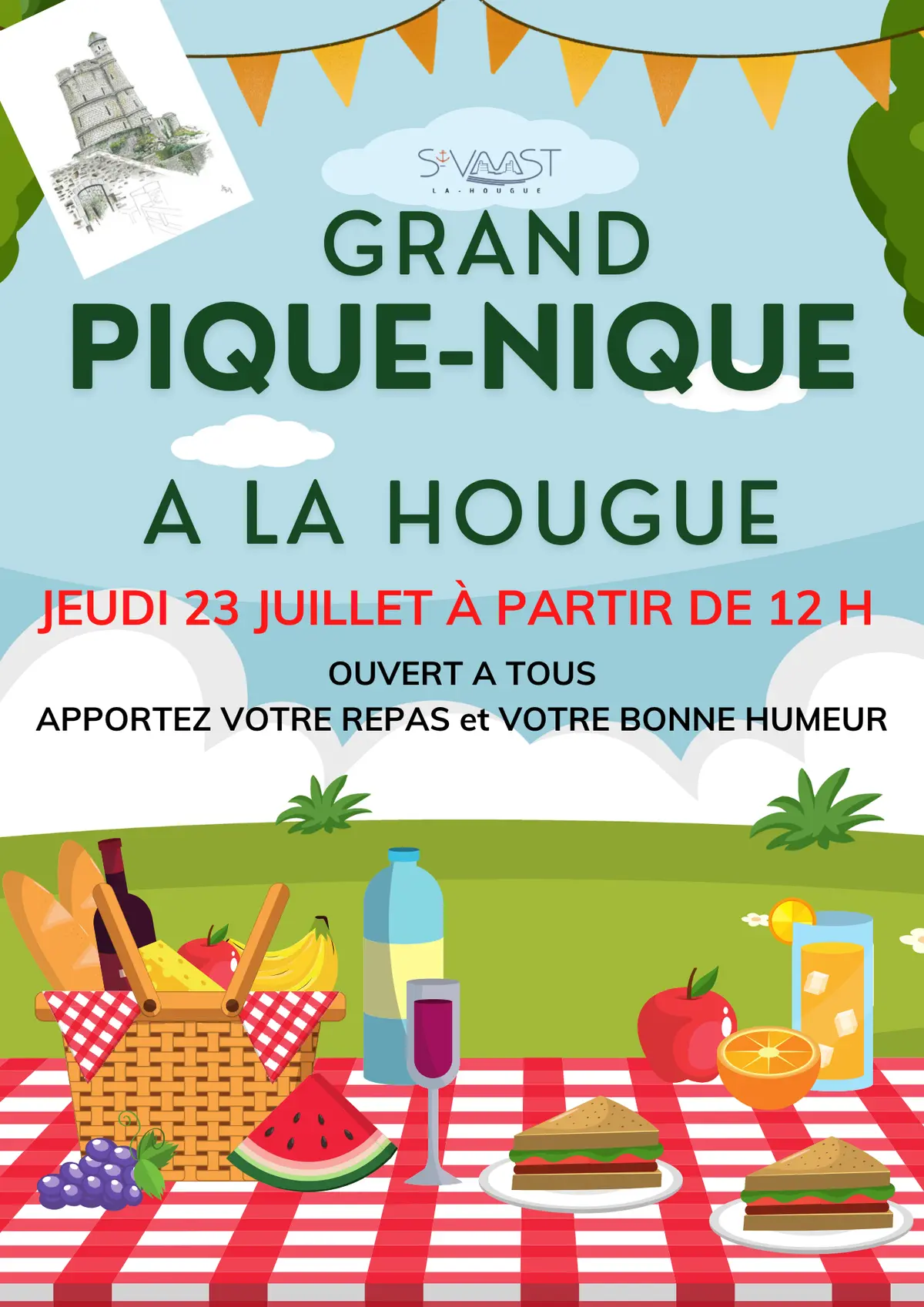Grand pique nique à la Hougue