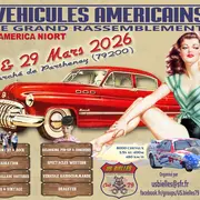 Grand rassemblement de véhicules américains