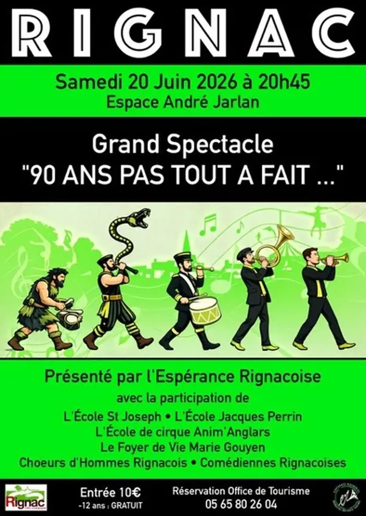 Grand spectacle de l'Espérance Rignacoise 90 ans pas tout à fait