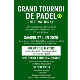 Grand tournoi de padel
