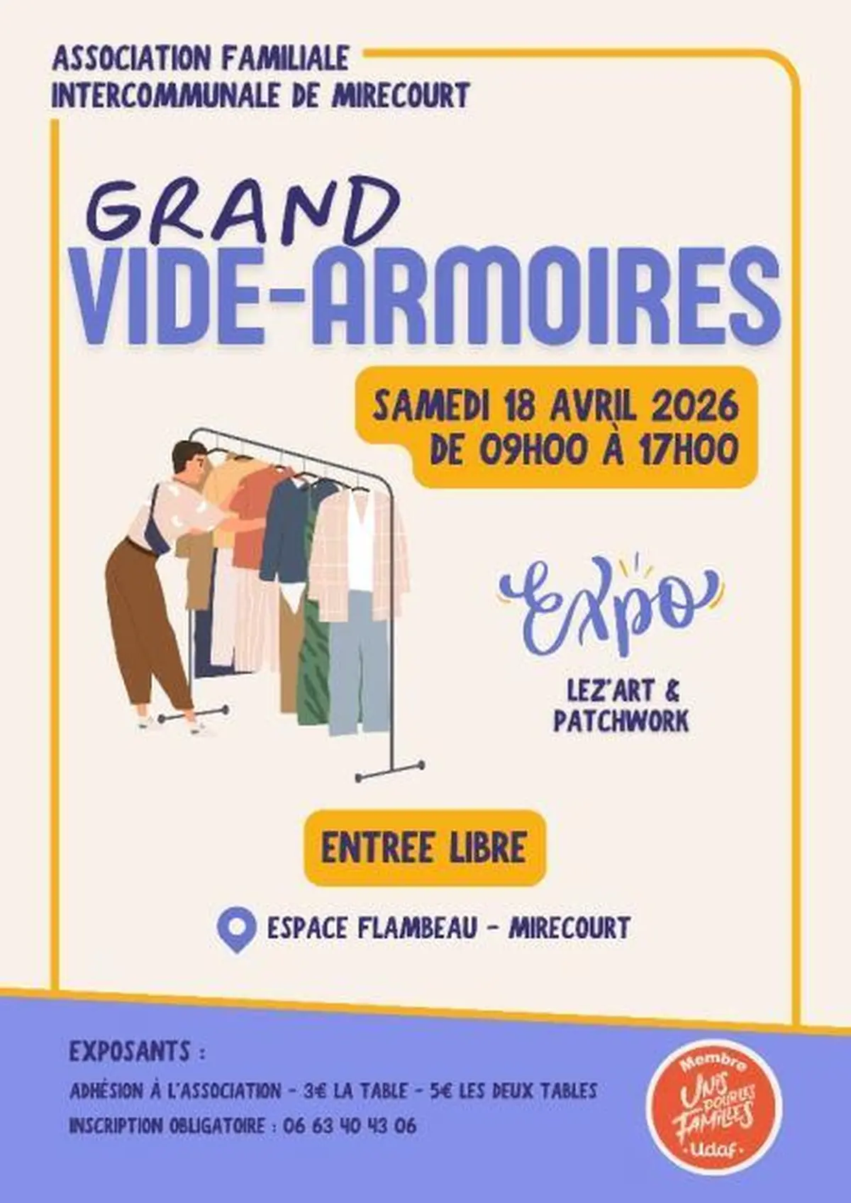 Grand Vide-Armoires de l'association familiale