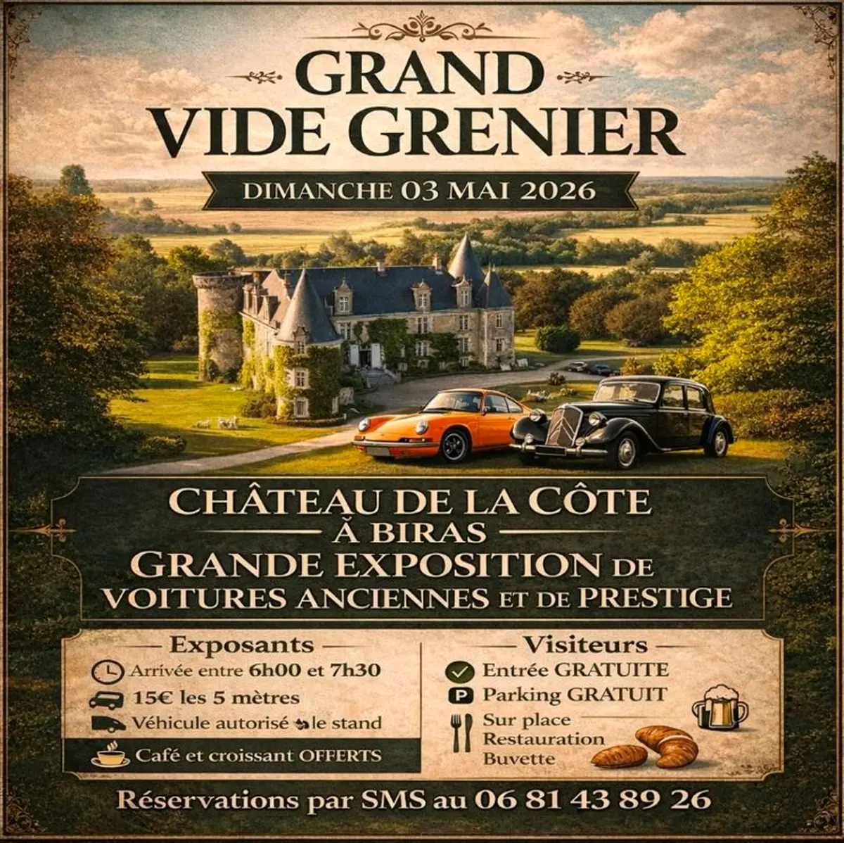 Grand vide-grenier et exposition de voitures anciennes et de prestige