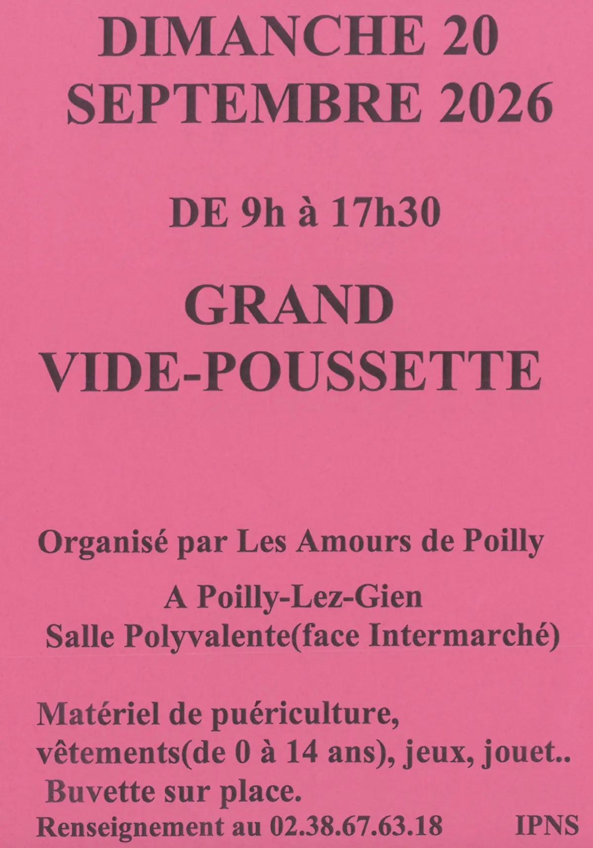 Grand vide-poussette