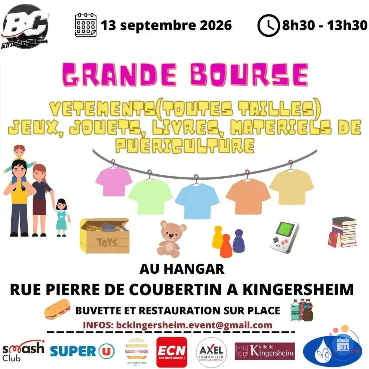 Grande bourse aux vêtements, jeux et jouets