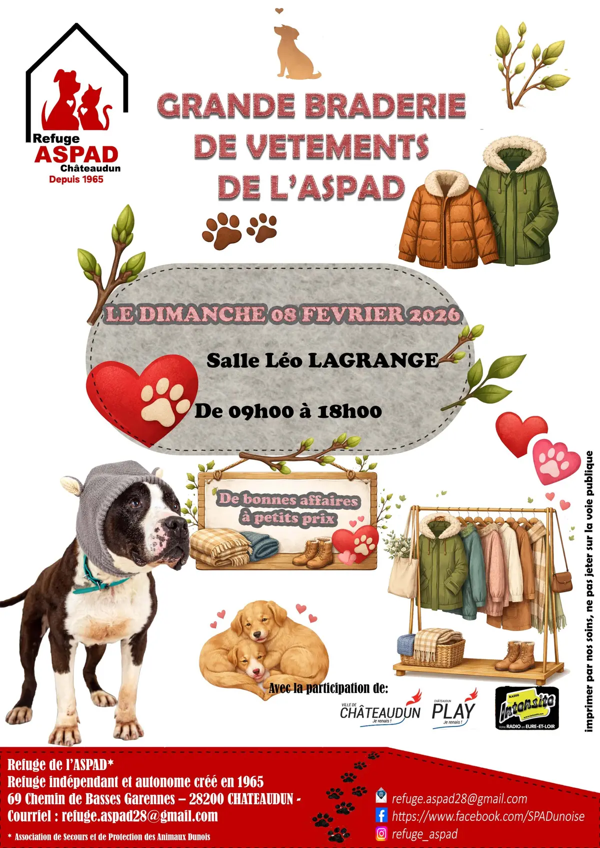 Grande braderie de vêtements de l'ASPAD