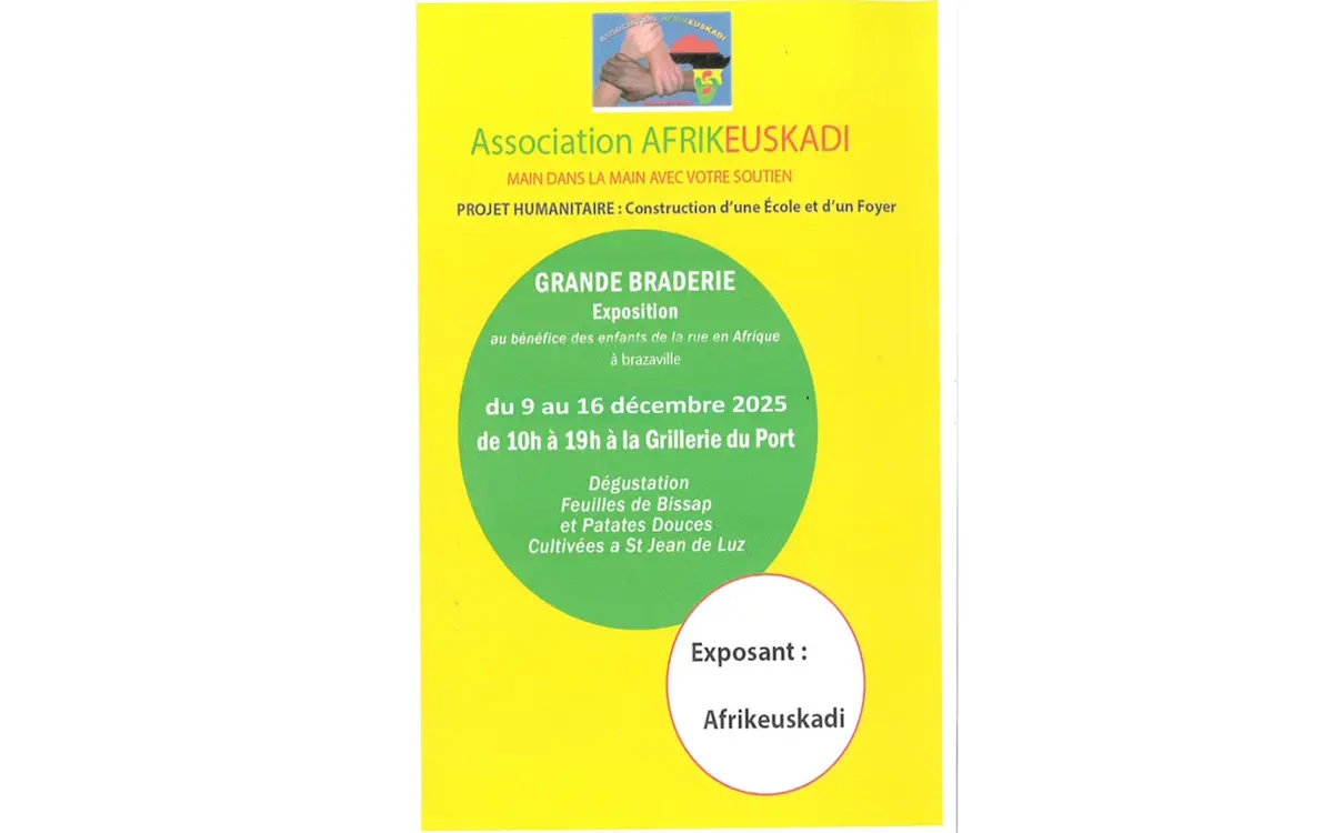 Grande braderie et exposition de l’Association Afrikeuskadi