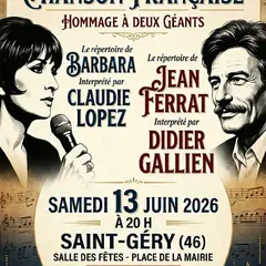 Grande soirée chanson française : hommage à Barbara et Jean Ferrat
