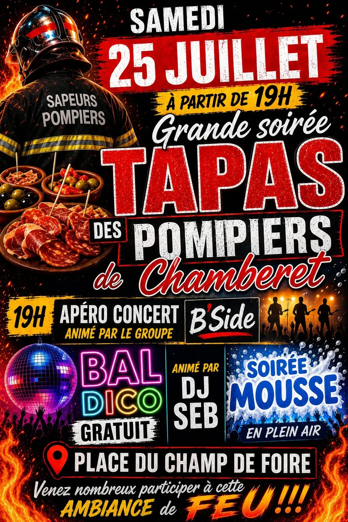 Grande soirée tapas des pompiers