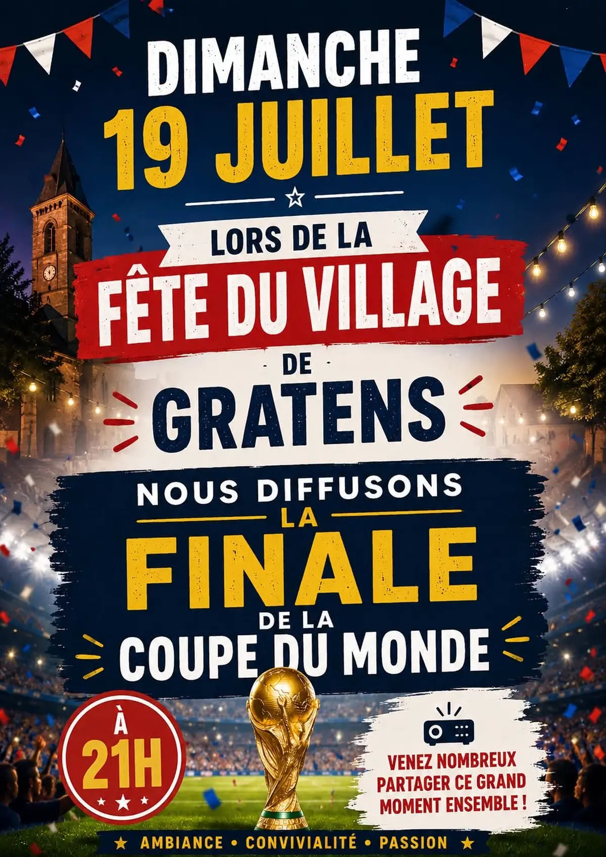 Gratens En Fête - Finale Coupe Du Monde