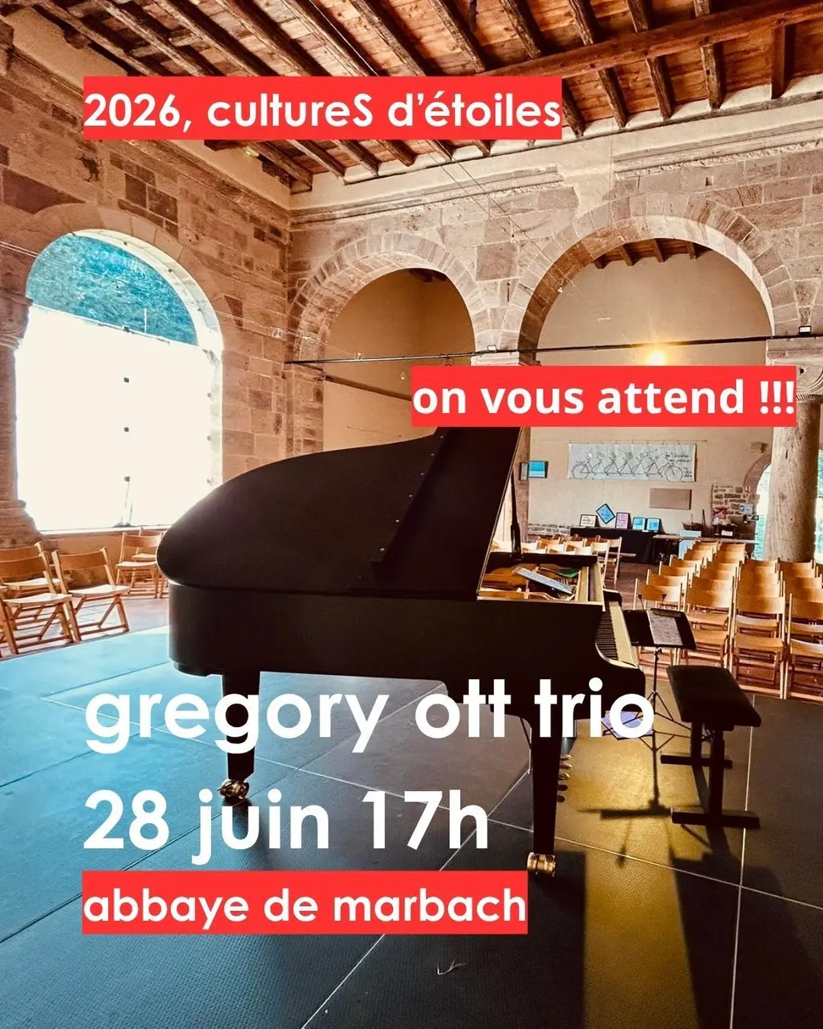 Gregory Ott en concert à l'Abbaye de Marbach : piano jazz entre voyage et émotion