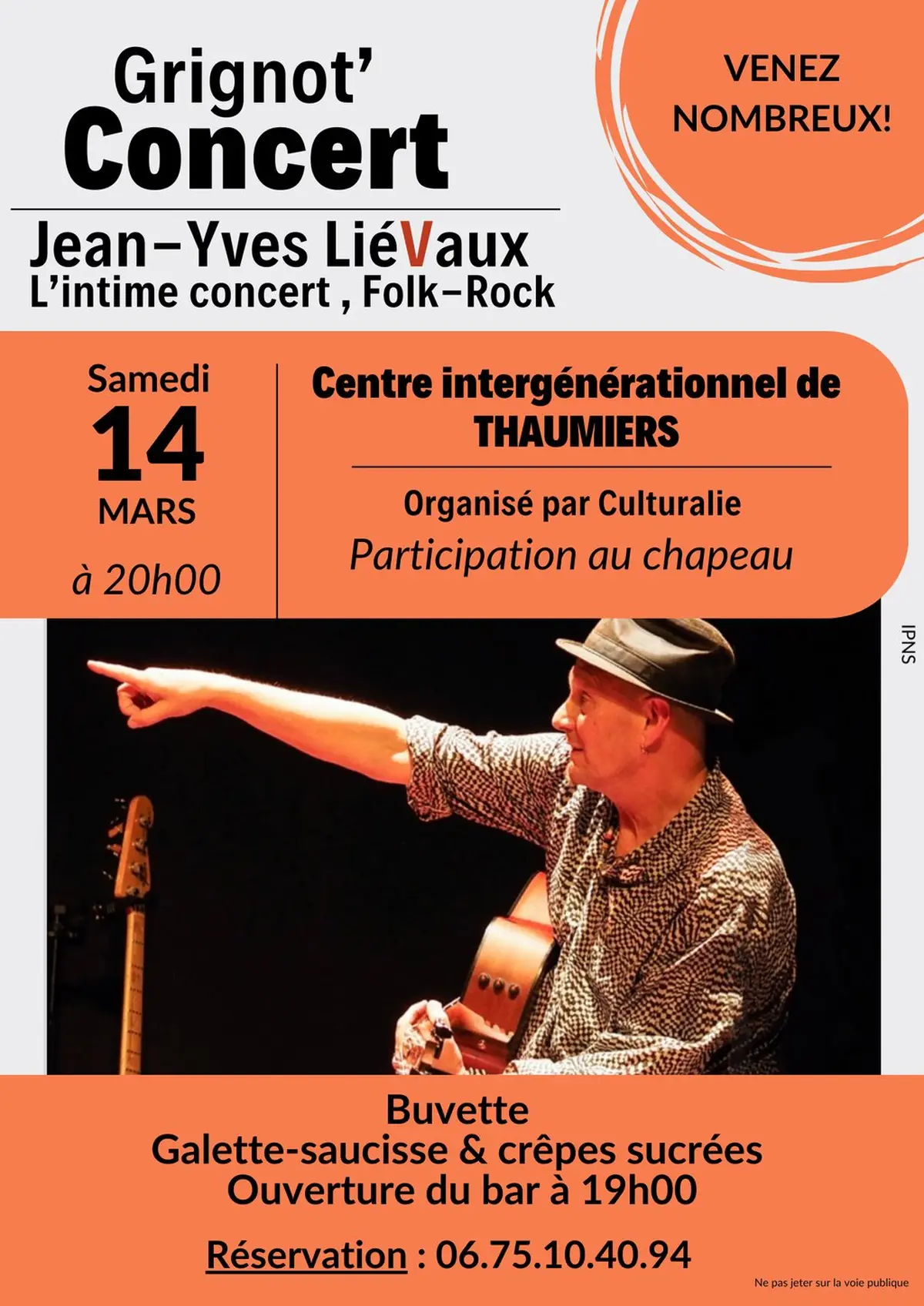 Grignot'Concert avec Jean-Yves Liévaux
