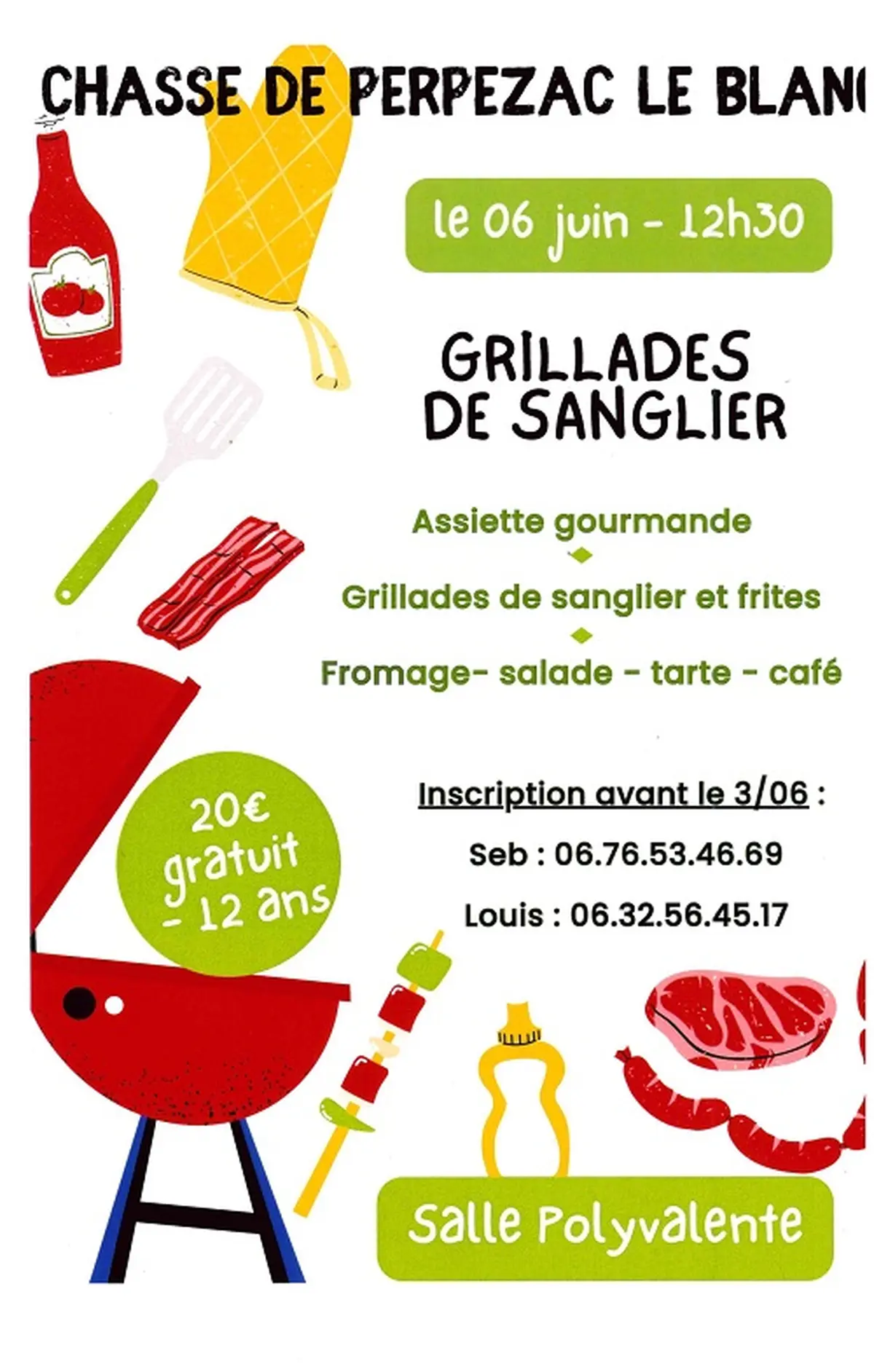 Grillade de sanglier à Perpezac le Blanc