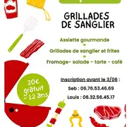 Grillade de sanglier à Perpezac le Blanc