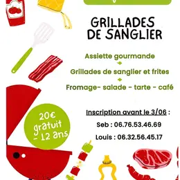 Grillade de sanglier à Perpezac le Blanc