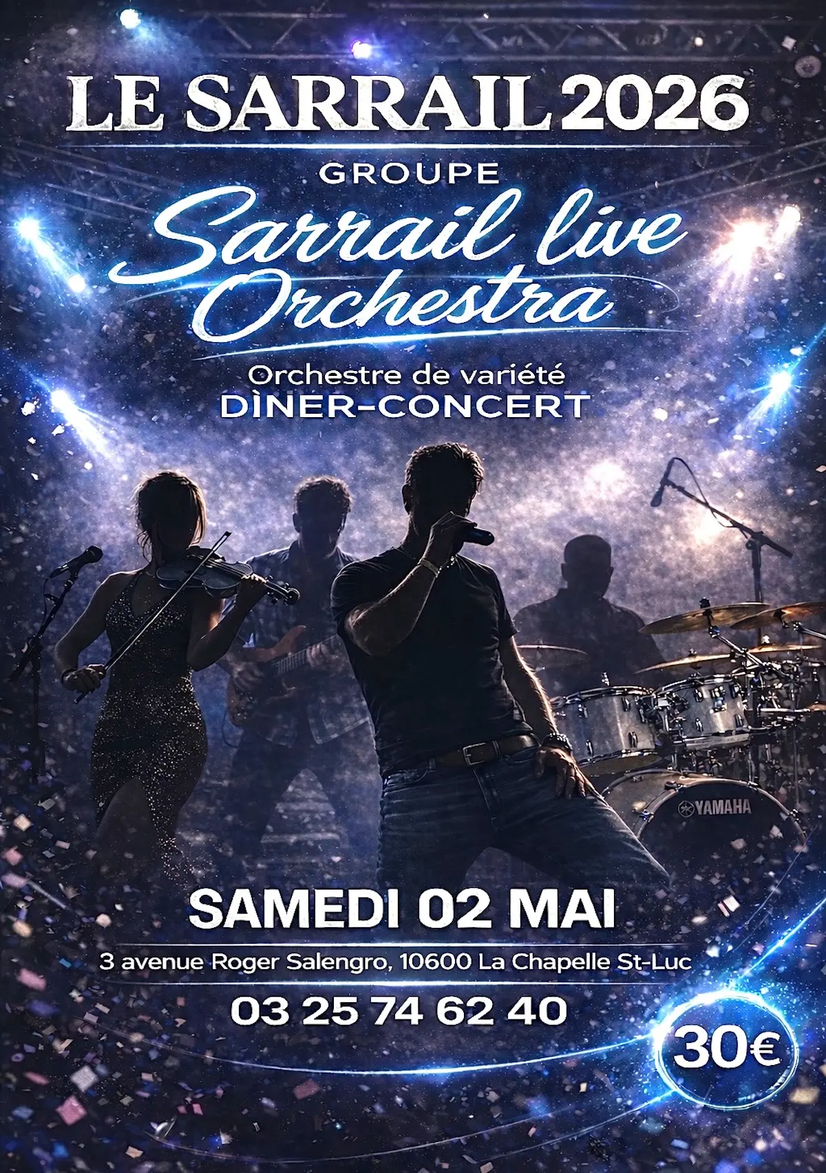 Groupe SARRAIL LIVE ORCHESTRA - Dîner-Concert