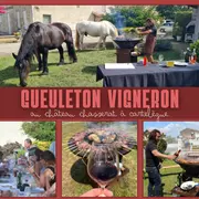 Gueuleton vigneron et démonstration de cheval de trait au château Chasserat