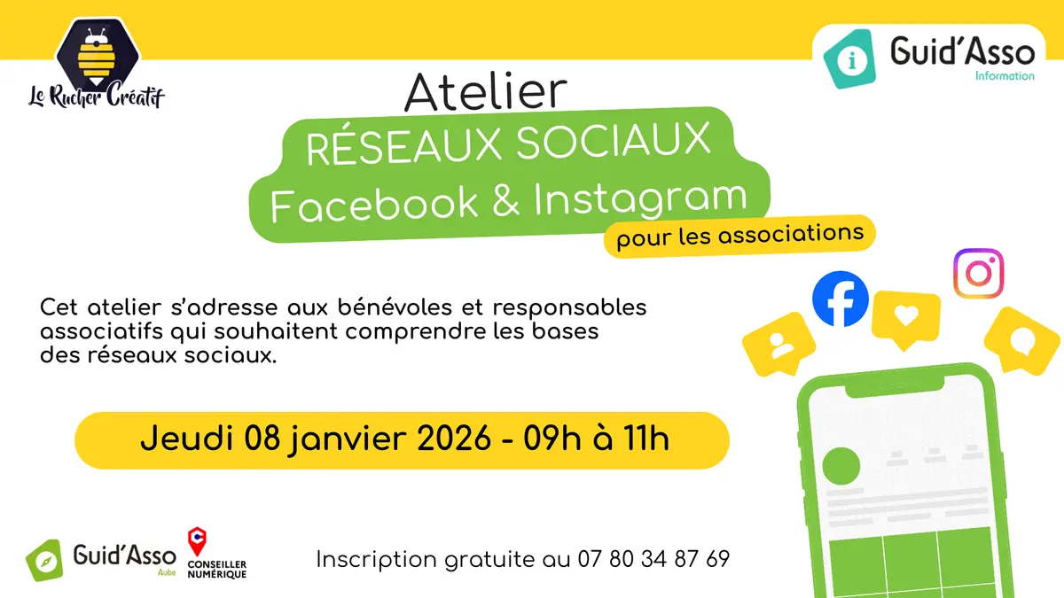 Guid'Asso : Gestion Réseaux Sociaux - Facebook &amp; Instagram