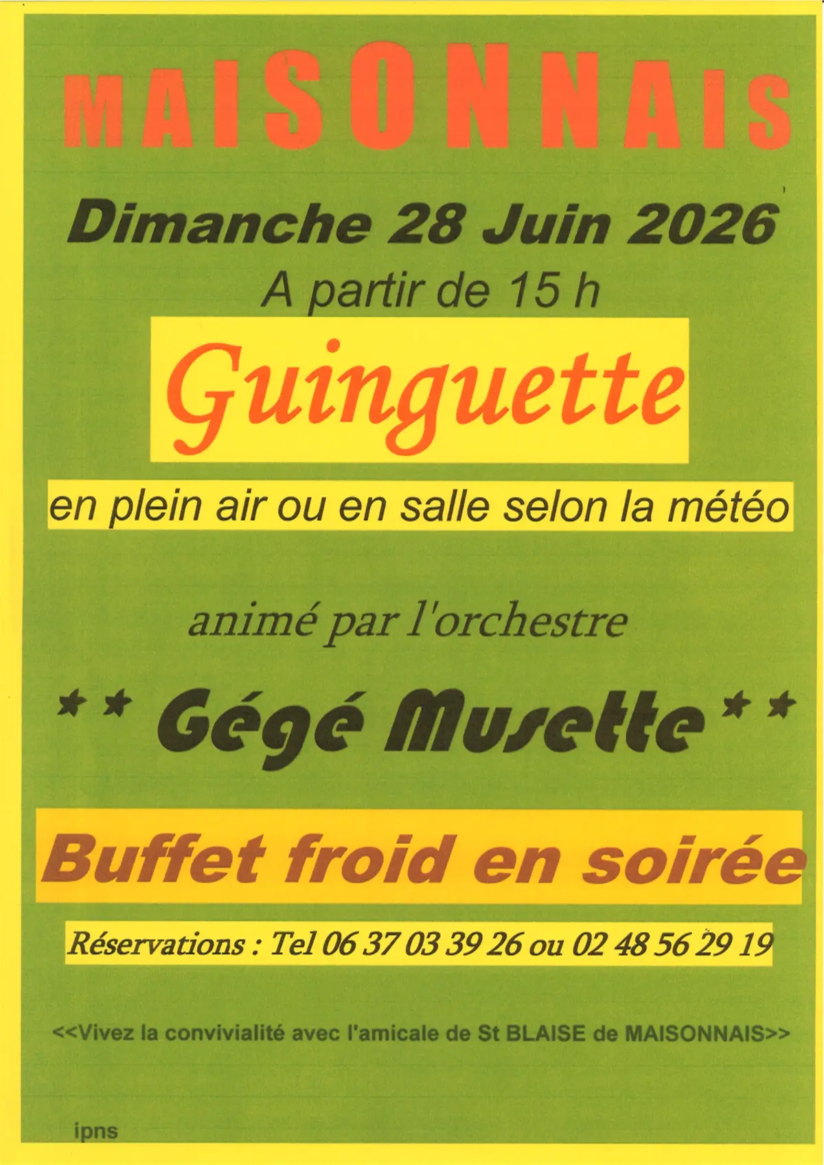 Guinguette à Maisonnais