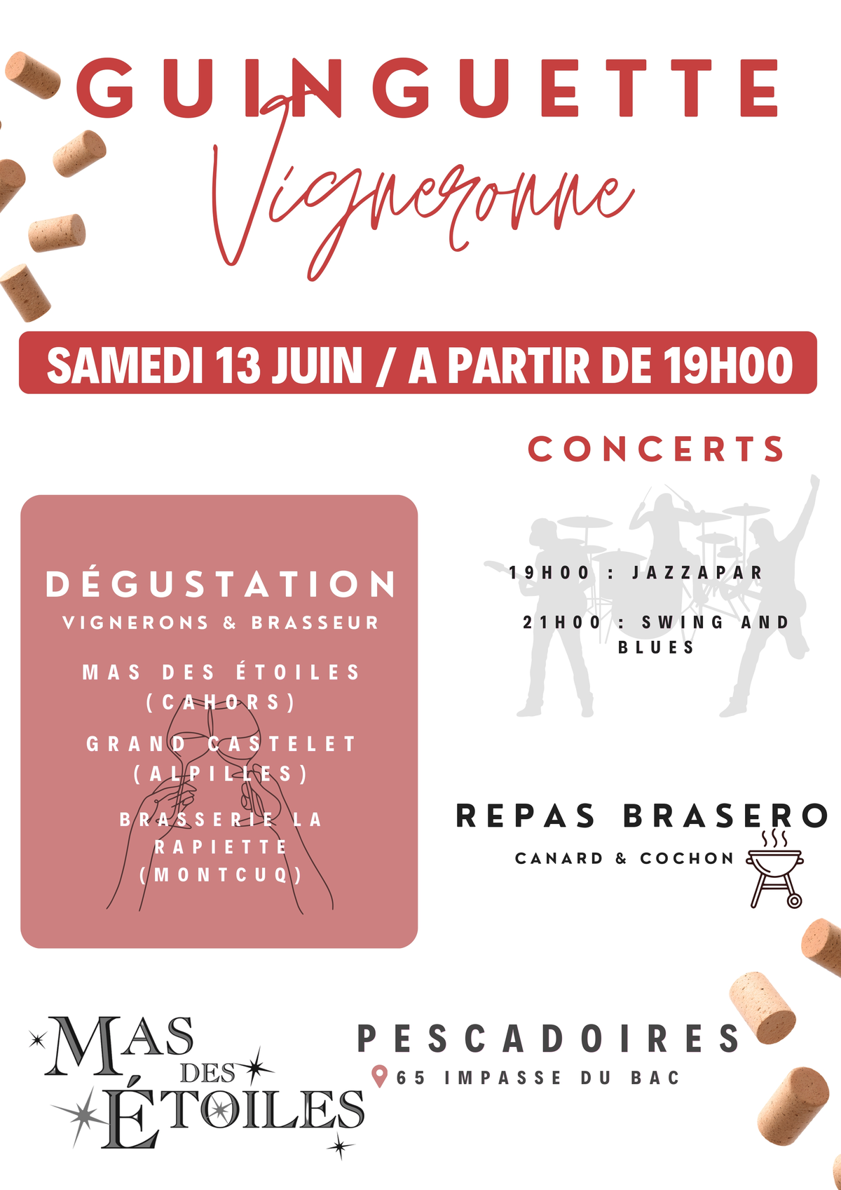 Guinguette vigneronne au Mas des Etoiles