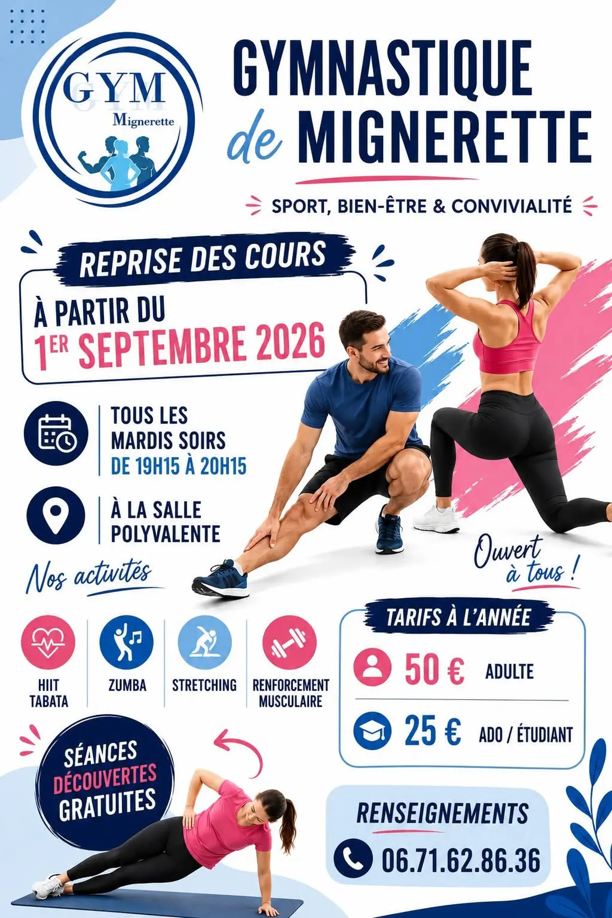 Gymnastique à Mignerette