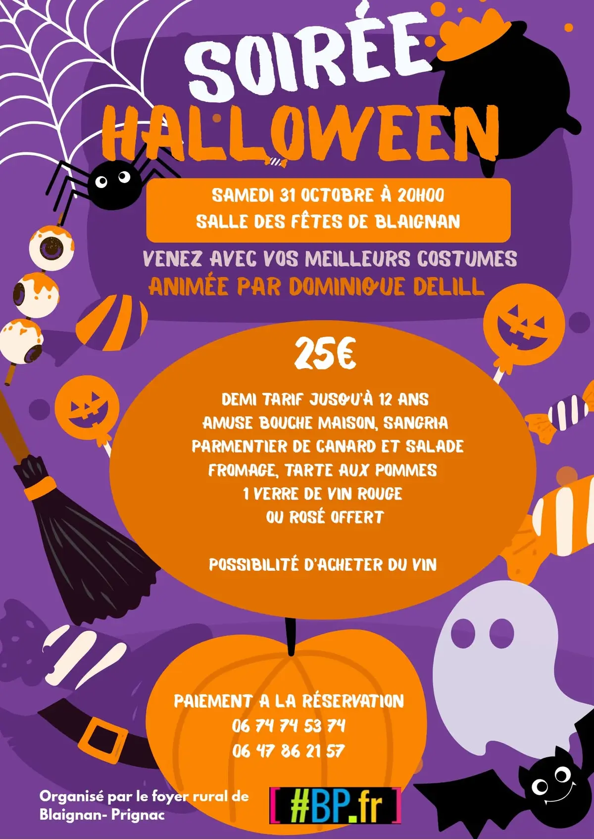 Halloween 2026 : Soirée à Blaignan-Prignac