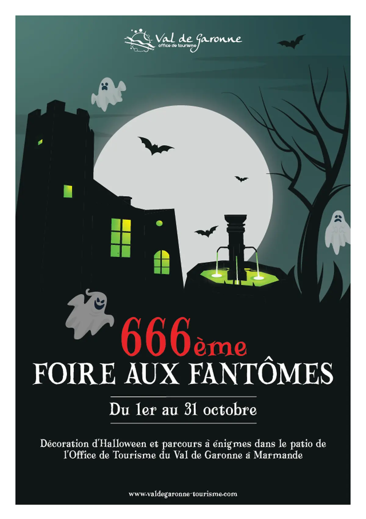 Halloween à l'Office de Tourisme Val de Garonne - 666ème Foire aux Fantômes