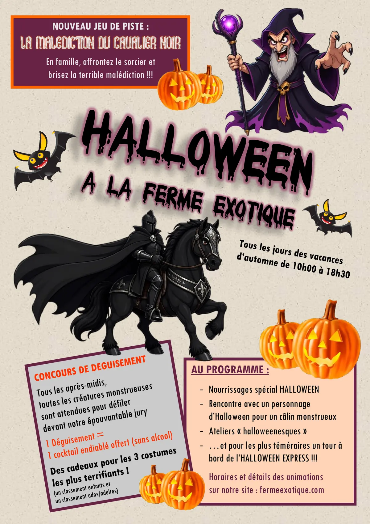 Halloween à La Ferme Exotique