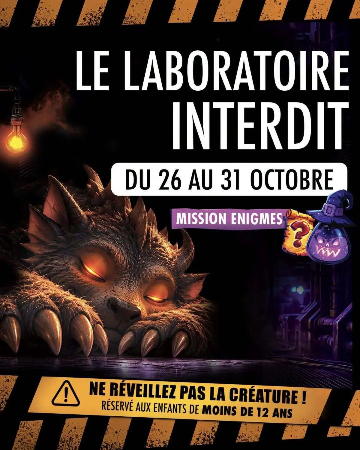 Halloween 2026 à Nancy : une enquête gratuite au Laboratoire Interdit de Saint-Sébastien