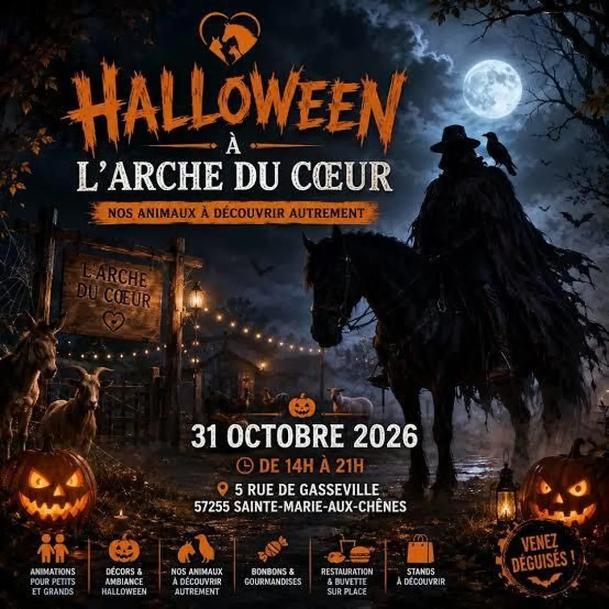 Halloween à Sainte-Marie-aux-Chênes : la fête de l'Arche du Cœur