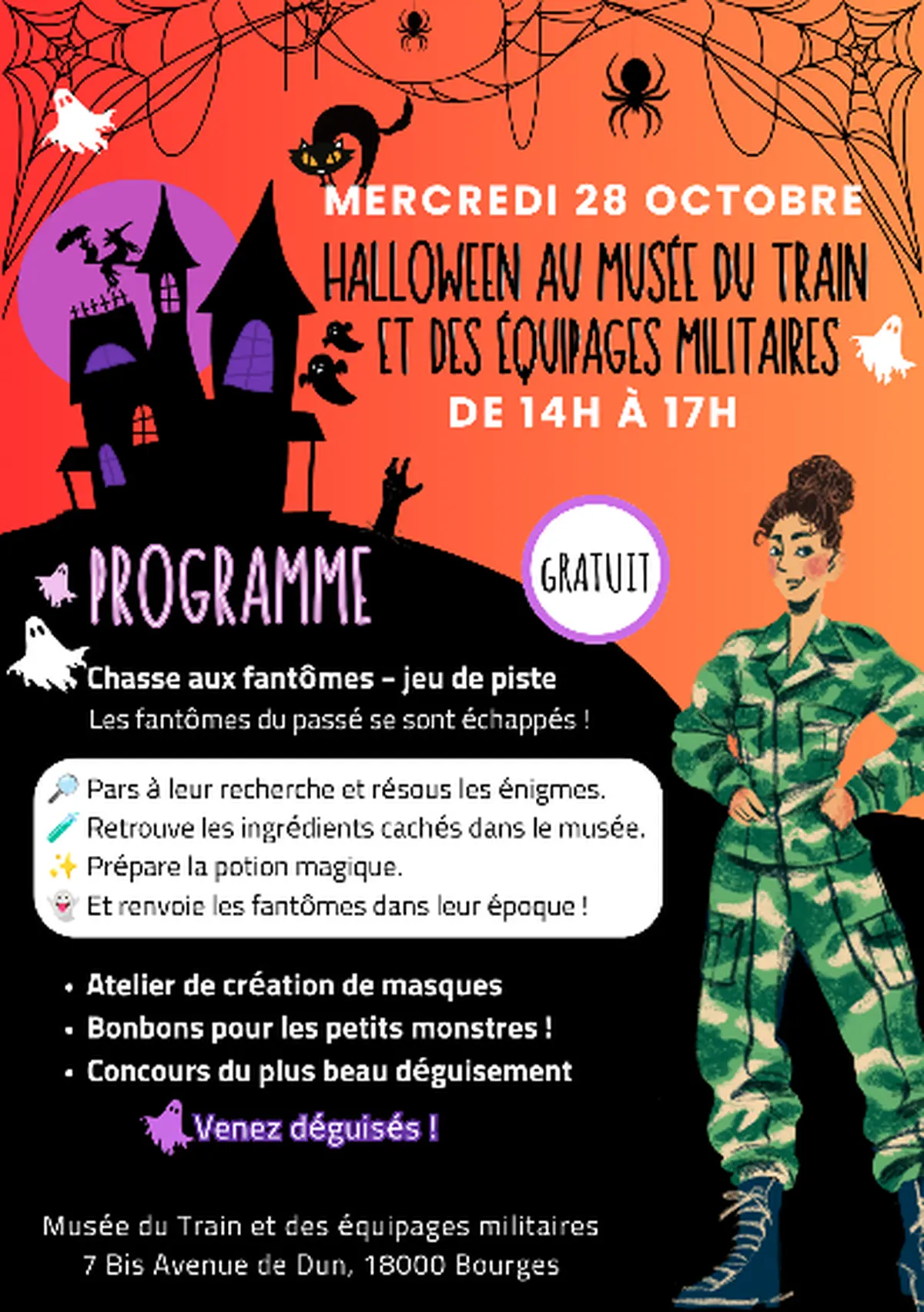 Halloween au musée du Train et des équipages militaires