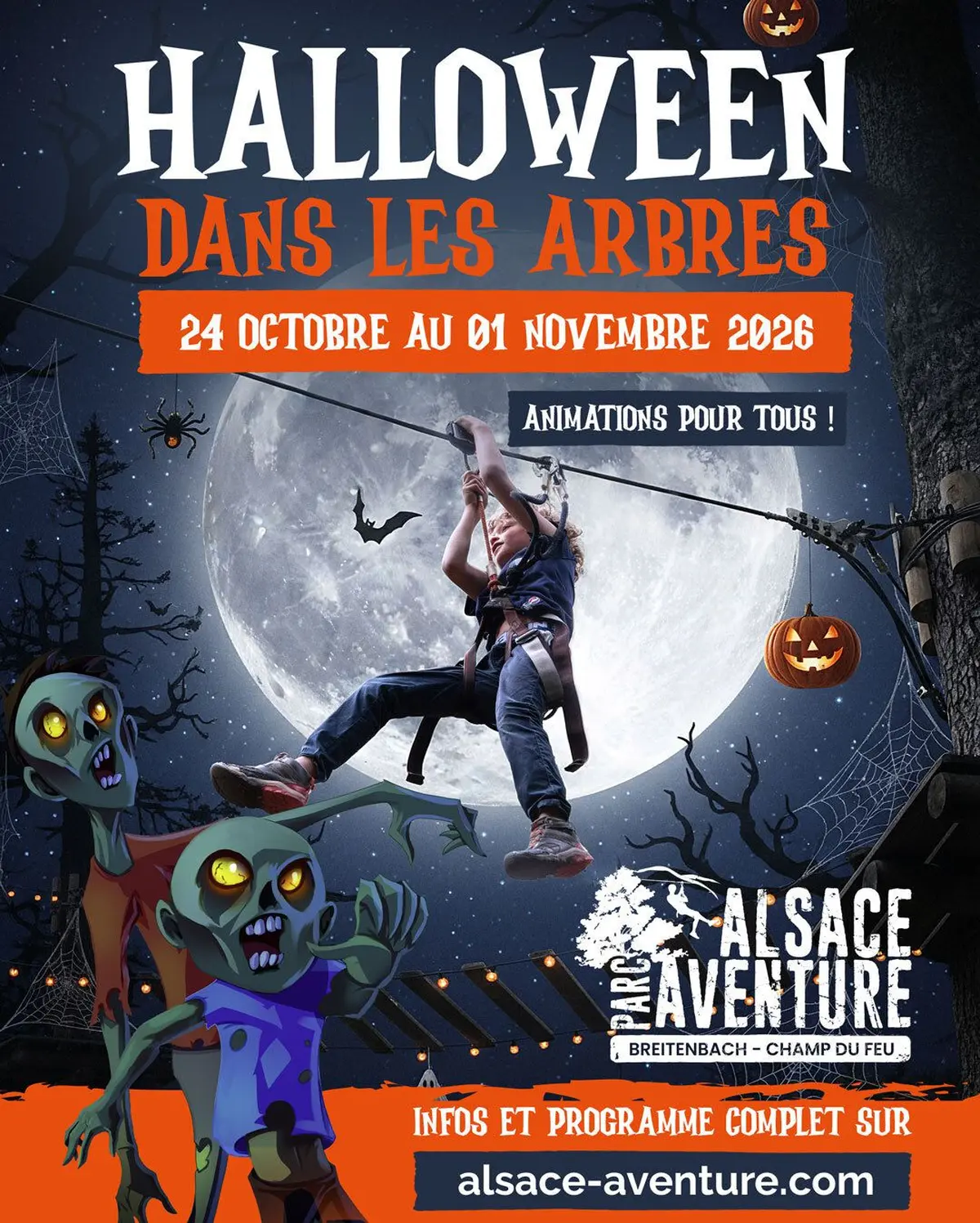 Halloween au Parc Alsace Aventure de Breitenbach
