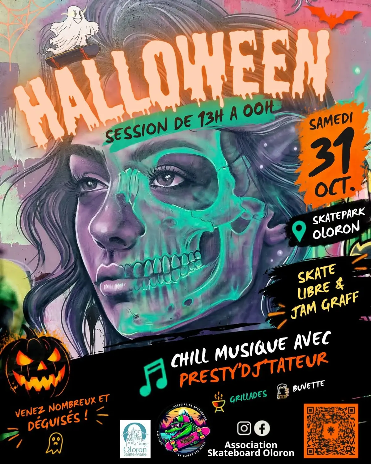 Halloween au skatepark d'Oloron