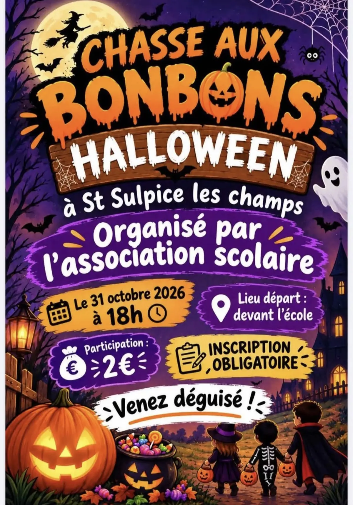 Halloween - Chasse au bonbon - Saint-Sulpice-les-Champs