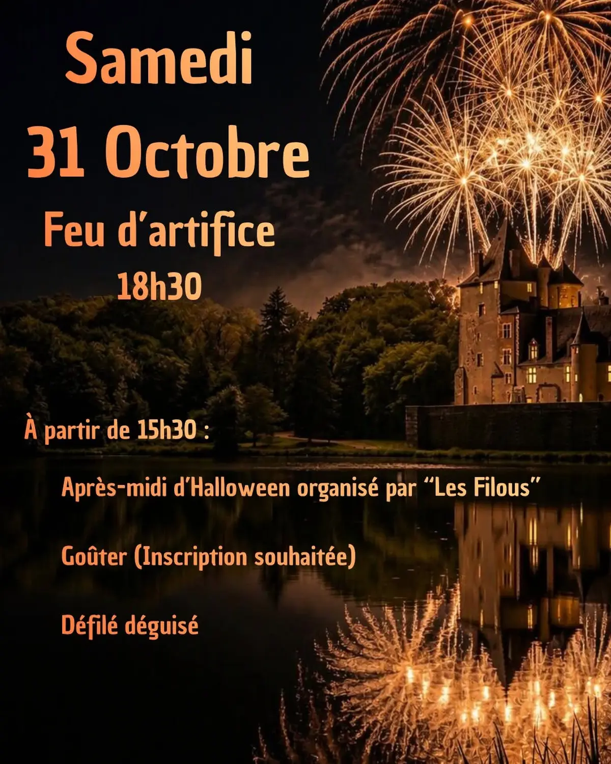 Halloween et feu d'artifice