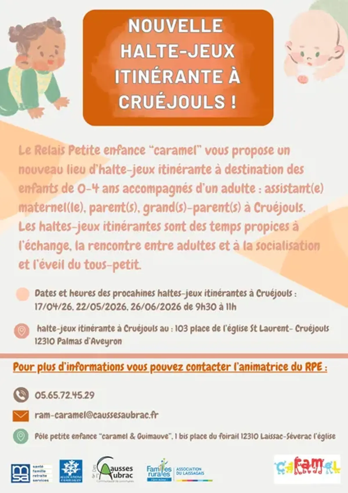 Halte-jeux itinérantes à Cruéjouls