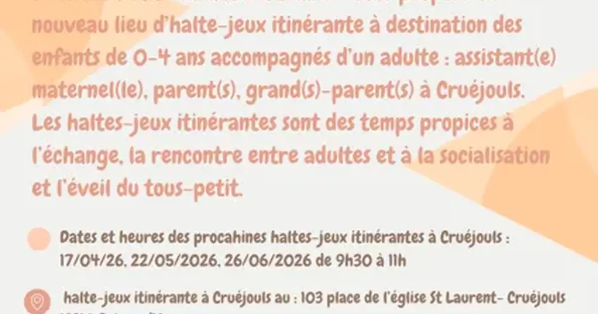 Halte-jeux itinérantes à Cruéjouls